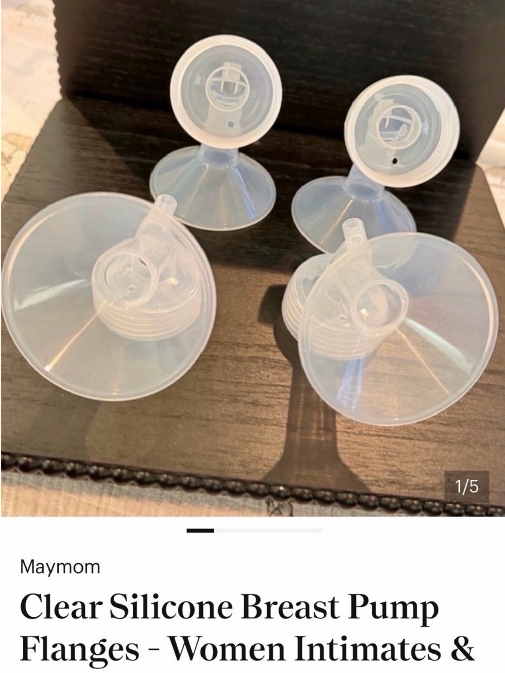 Clear Silicone Breast Pump Flanges 20mm